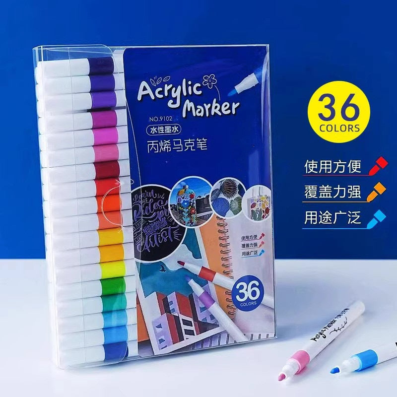 24/36/48/60/80 pcs Children Acrylic Marker Set