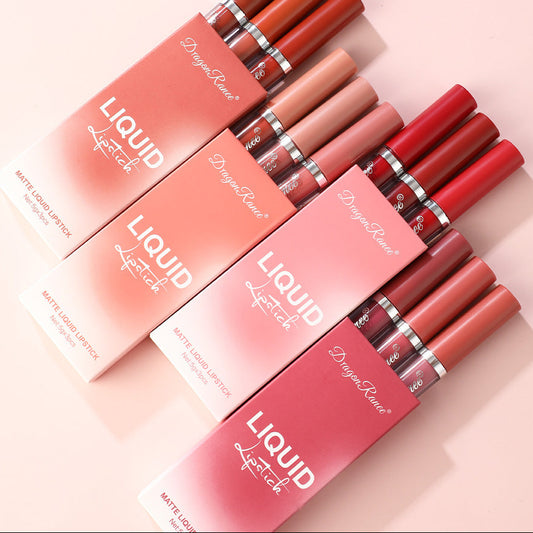 3-color matte lip glaze set