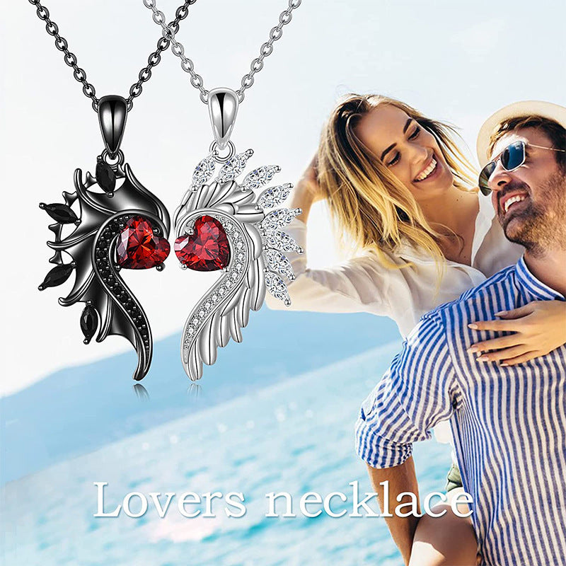 White&Black Wings Necklace