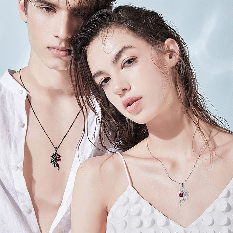 White&Black Wings Necklace