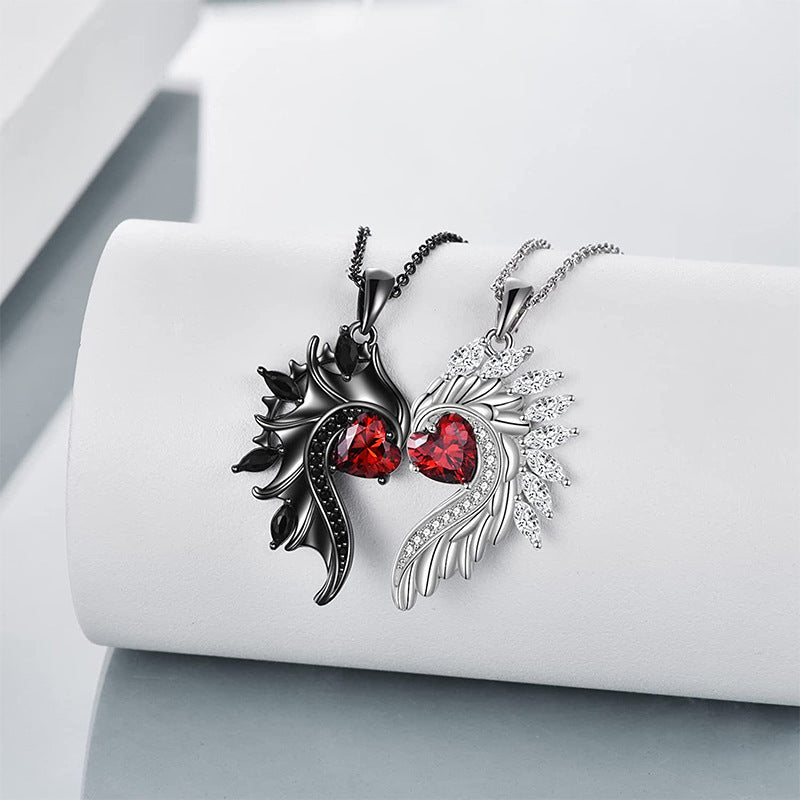 White&Black Wings Necklace