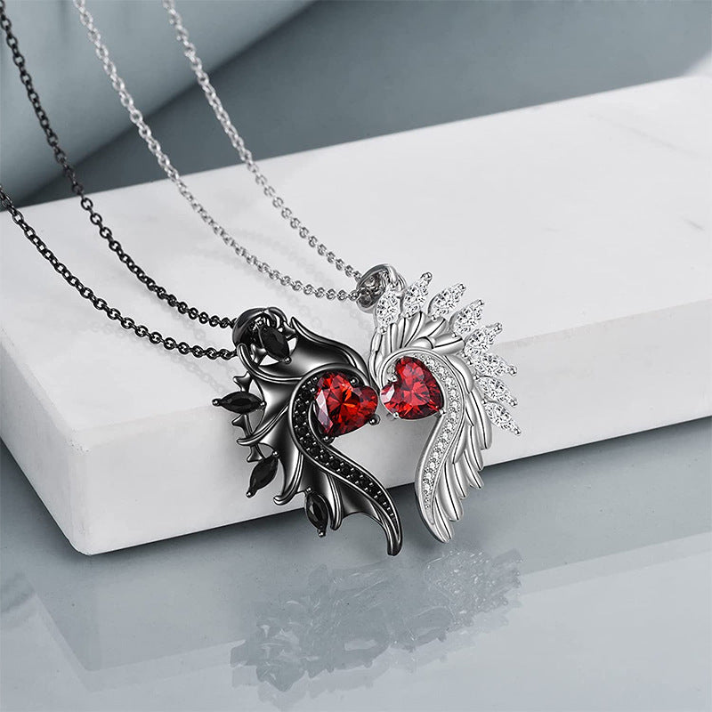 White&Black Wings Necklace